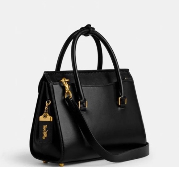 coach Broome Carryall Black Leather Handbag - Picture 4 of 11